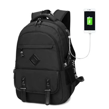 2017 Hombres Mochila bolsa de Ordenador Portátil de Carga USB 15.6 Mochilas de Lona de Los Hombres Bolsa de Viaje Mochila Masculina Mochila Escolar Para Adolescentes de La Moda