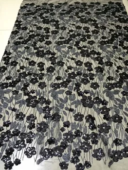 

Newest embroidered net tulle mesh lace for wedding dress with sequins