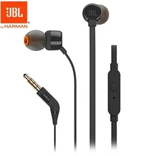 JBL T110 3,5 мм Проводные оригинальные наушники Fone De Ouvido в линейном управлении Hands-free с микрофоном jbl Audifono Para Celular наушники