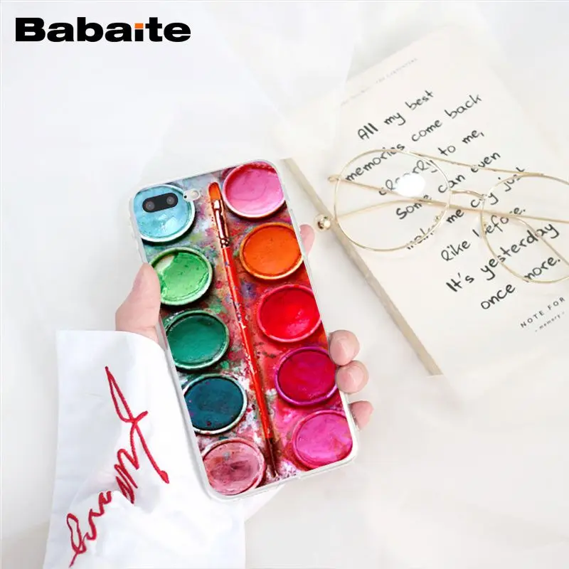Babaite набор акварельных красок палитра краски ing Box чехол для телефона для iphone 11 Pro 11Pro Max 8 7 6 6S Plus 5 5S SE XR X XS MAX - Цвет: A3