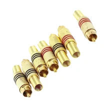 Акция! 7 шт. Solderless металлическая пружина штекер RCA аудио разъем адаптера