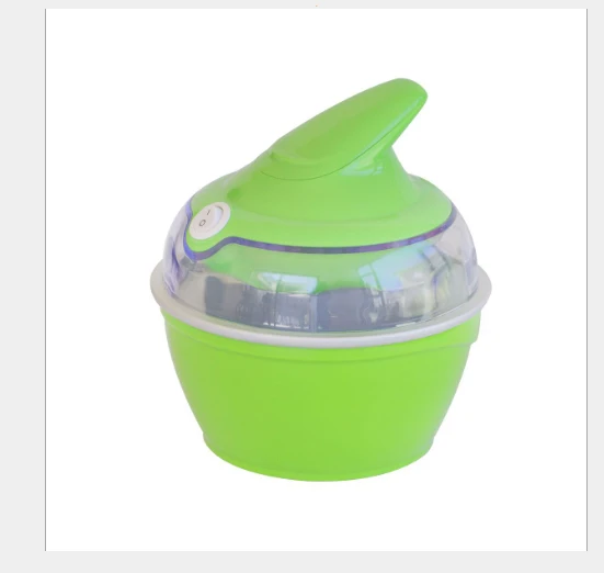 Машина для мороженого, маленькая автоматическая машина для приготовления мороженого, сделай сам, замороженные фрукты, молочник, управление одним нажатием, легко чистится, домашняя - Цвет: Green Color a bowl