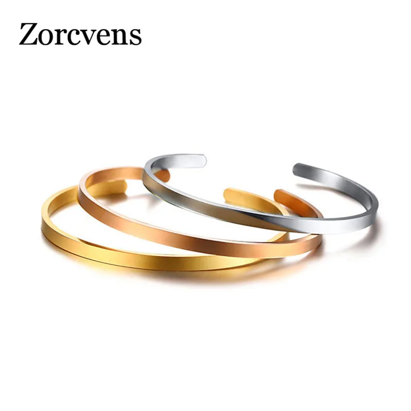 

ZORCVENS Temperament Thin Bangle For Women Multi Color 316L Stainless Steel Elegant Female Lady Party Street Jewelry