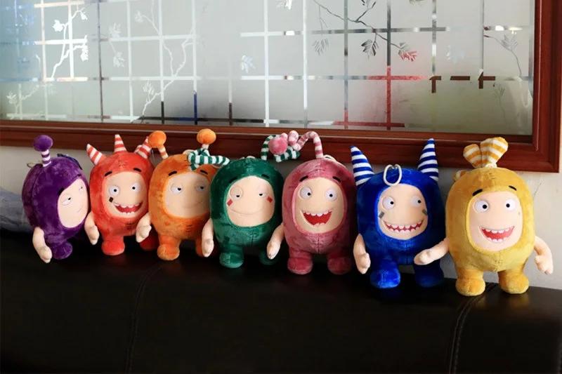 

35CM Oddbods Newt Buuble Pogo Zee Jeff Fuse Slick Plush Dolls Stuffed Toys For Kids Birthday Christmas Gift