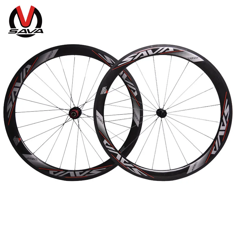 SAVA Ruote In Carbonio Ruote Della Bici Della Strada 700C Ruote di  Bicicletta Su Strada 50 millimetri Cerchio In Carbonio Wheelsets del  Carbonio Della Bici Della Strada Della Graffatrice Tipo 3K Ruote|wheelset