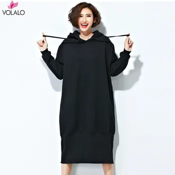 

Oversized 2019 Autumn Winter Womens Long Sleeve Hooded Loose Casual Warm Hoodies Sweatshirt 2 Colors Plus Size