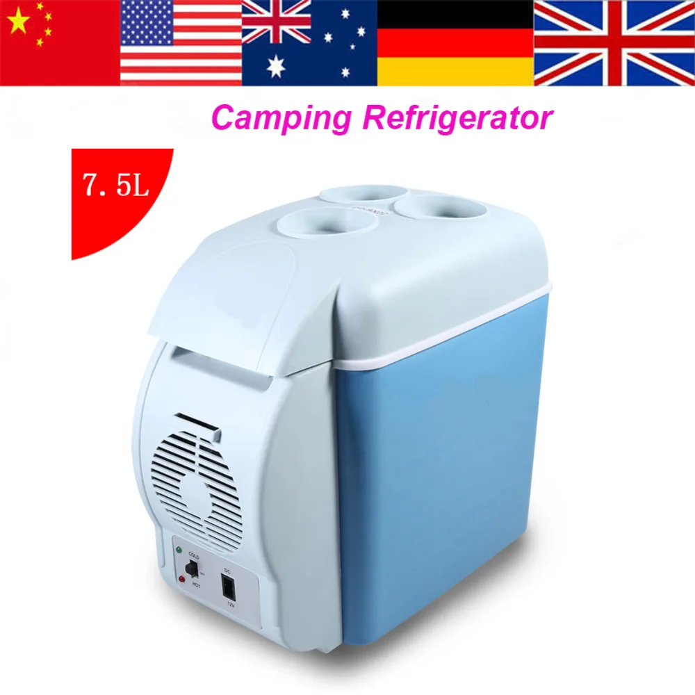 

1 PC 7.5L Car Fridge Camping Refrigerator Portable Mini Car Fridge Freezer Cooler Warmer 12V Camping Travel Refrigerator