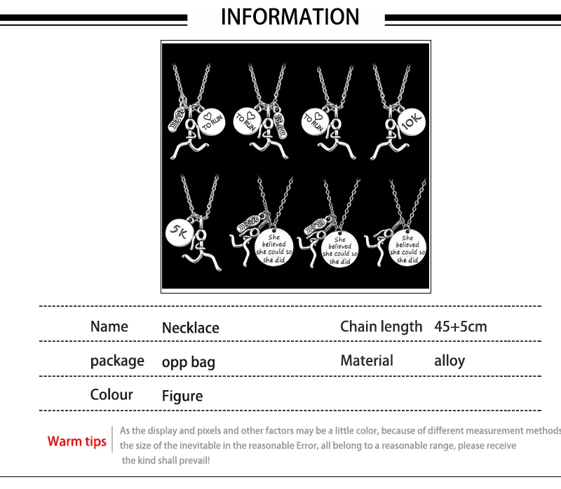 Мода Бегун марафон 13,1 26,2 5 к 10 к Очаровательное ожерелье s сердце бегущая девушка фигура кулон ожерелье вдохновляющие спортивные ювелирные изделия