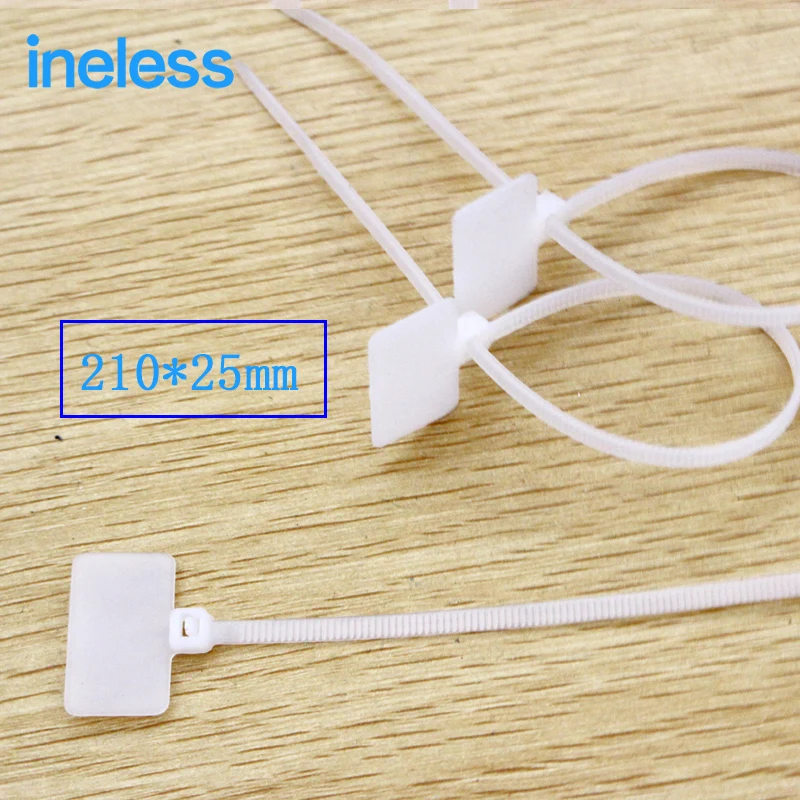 

30Pcs/bag 210* 25mm With signs tie Wire Cable Cable Marking Nylon label tie
