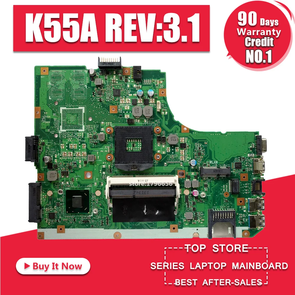 K55VD Motherboard REV3.1 RAM For ASUS K55A K55VD laptop Motherboard
