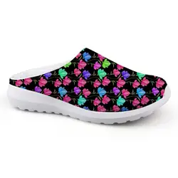 Noisydesigns/мужские повседневные домашние тапочки с красочным цветочным принтом, летние сетчатые сандалии, пляжные слипоны, обувь для воды