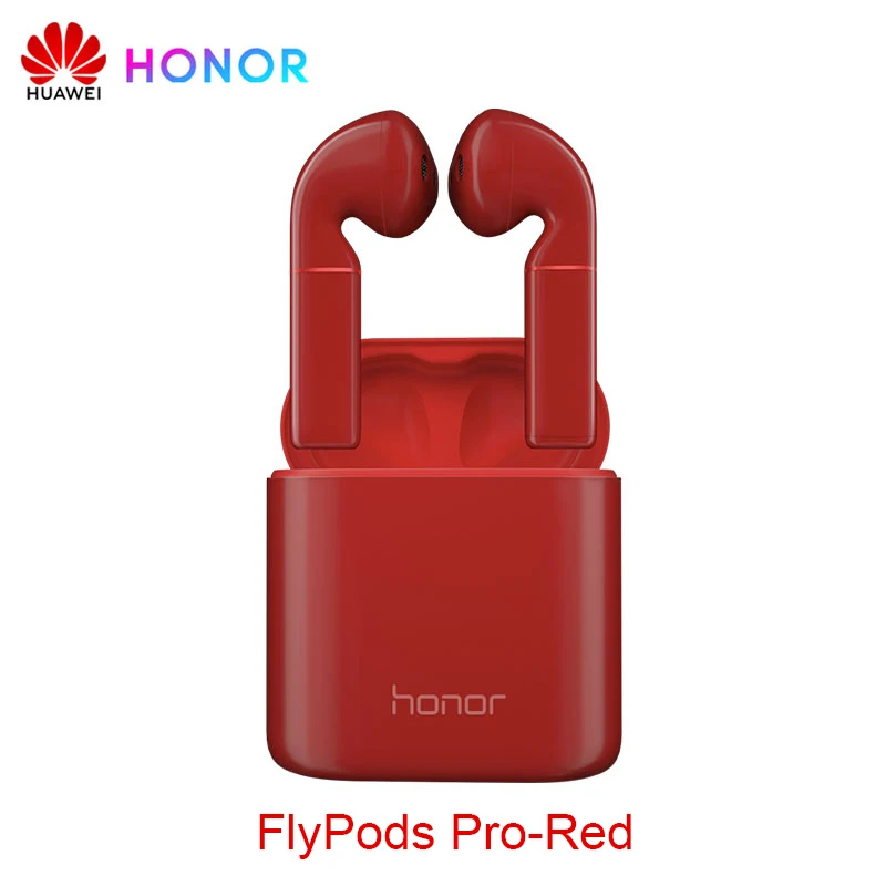 Huawei Honor Flypods Pro Lite Беспроводные Наушники Hi-Fi беспроводное аудио водонепроницаемое IP54 управление беспроводным зарядным устройством Bluetooth 5,0 - Цвет: FlyPods Pro-Red