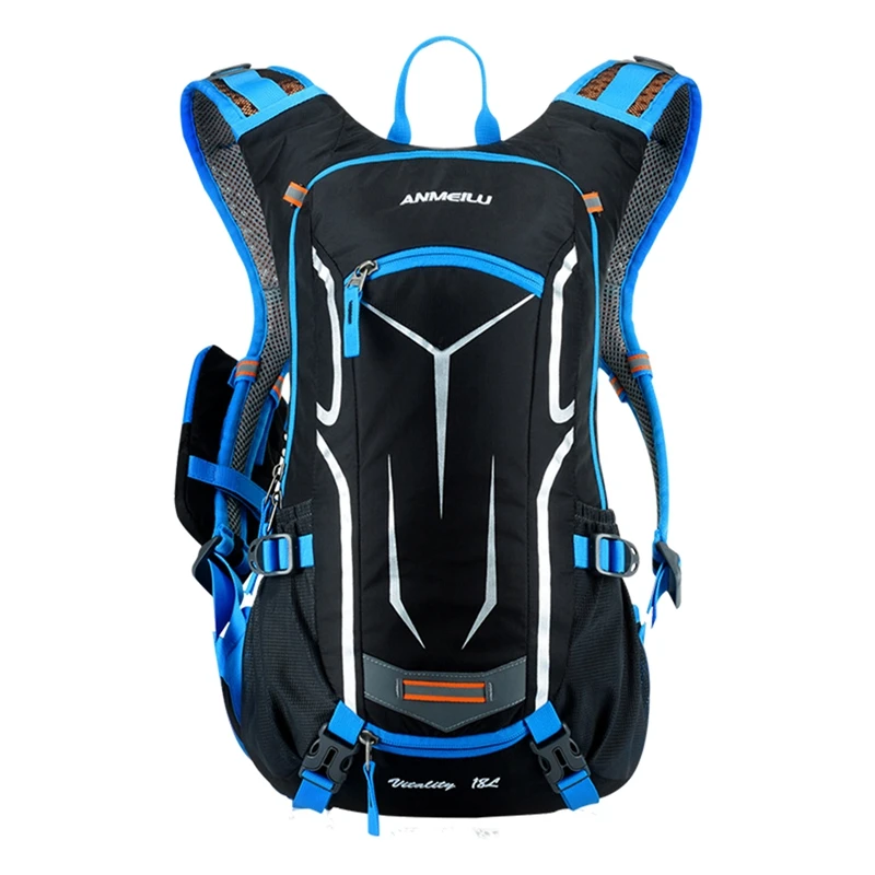 

18L men and women outdoor backpack riding bicycle backpack with rain cover of (Blue)