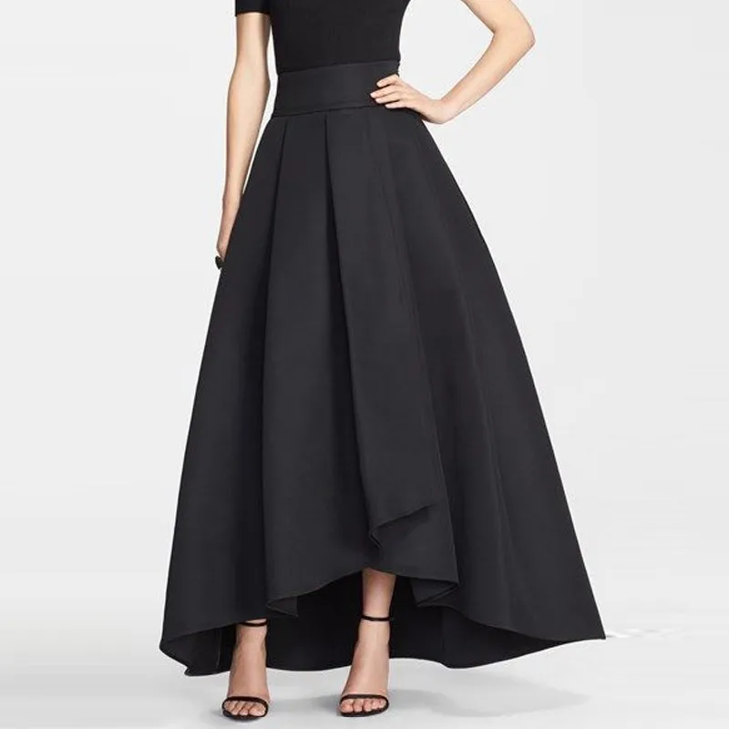 2016-England-High-Low-Long-Skirts-For-Women-Navy-Blue-Old-Green-Black-Long-Skirt-Women