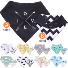 Muslinlife Новое поступление нагрудники для малышей двухсторонние Детские треугольные нагрудники бандана Хлопчатобумажная детская одежда для кормления Прямая поставка