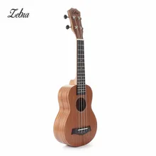 Zebra 21inch 15 Frets Mahogany Soprano Ukulele Uke 4 Strings Electric font b Bass b font