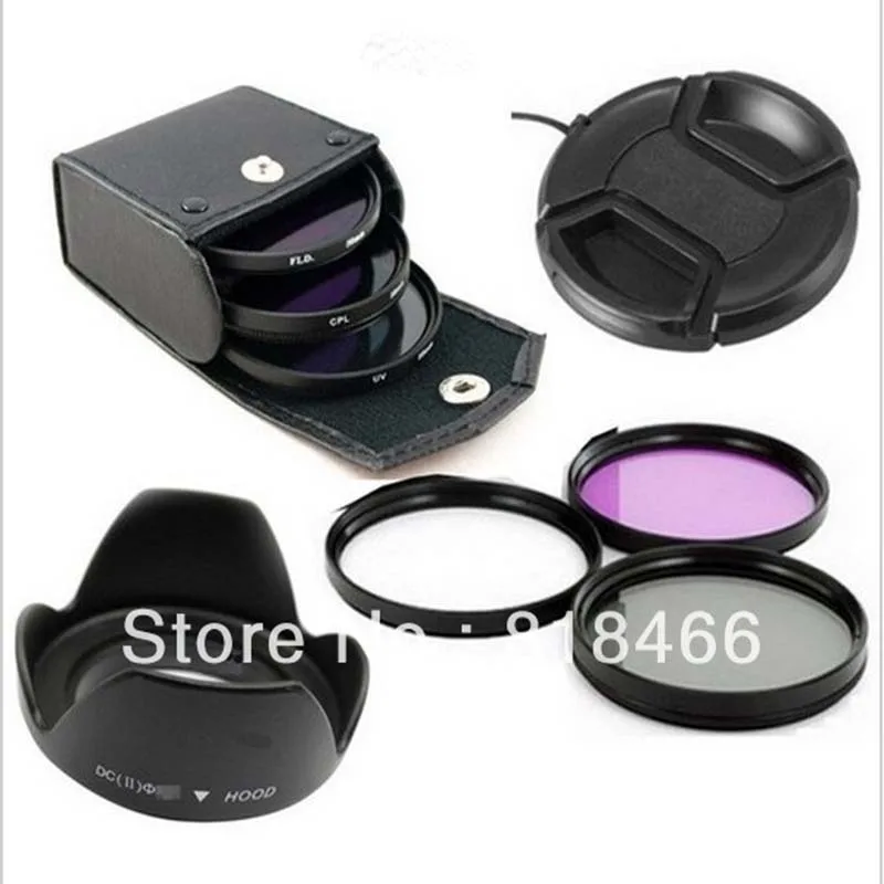 Uv Cpl Fld Lens Filter Kit Lens Cap Lens Hood 49/52/55/58/62/67/72/77mm