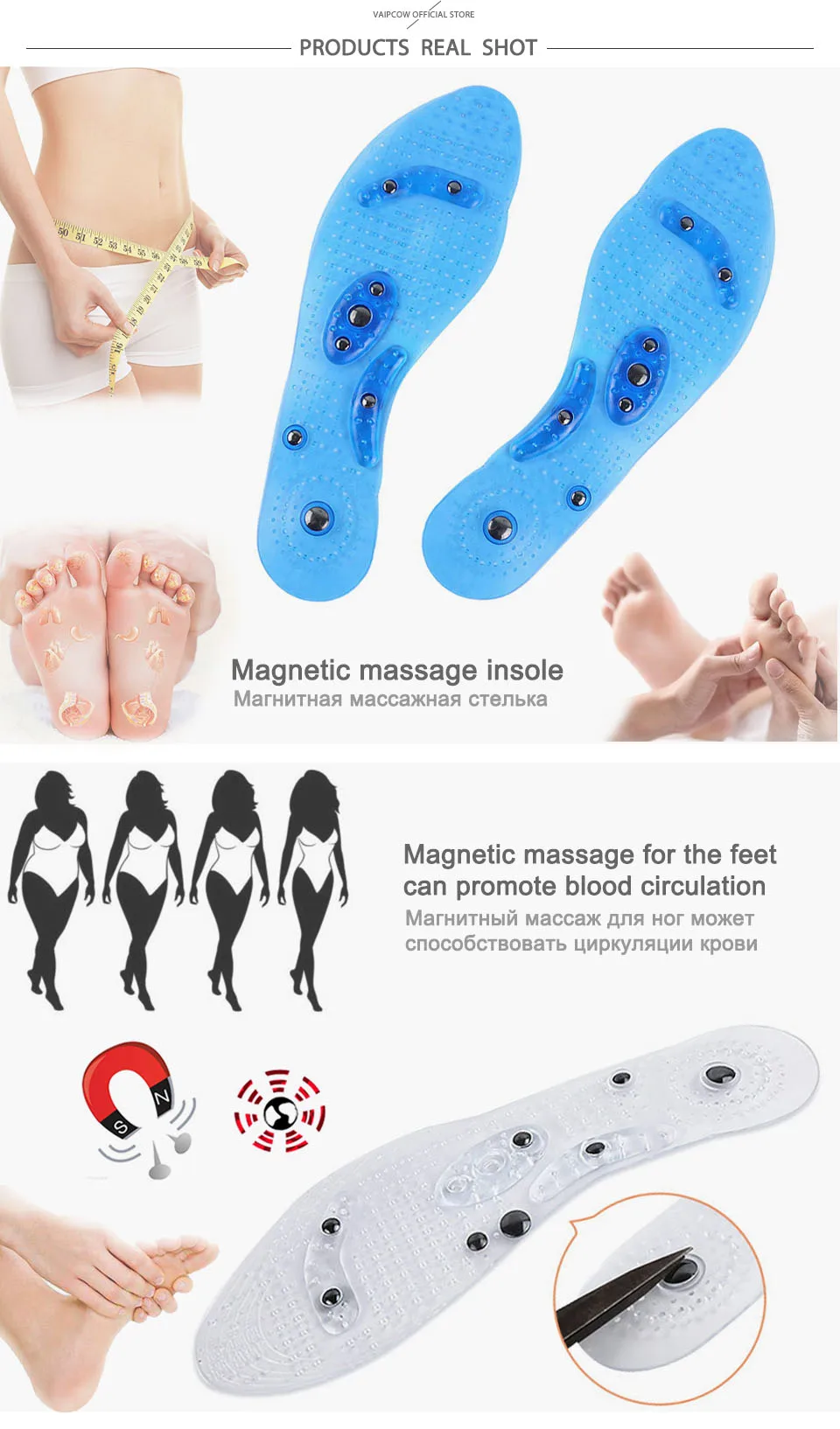 Magnetic insole blue transparent details1 