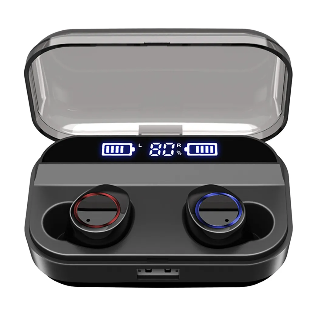 Беспроводная гарнитура TWS Mini True Bluetooth 5 0 стерео бас в ухо с 2600mA зарядным