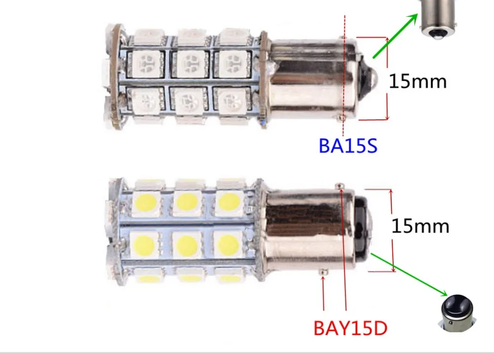 Стробоскоп BA15S BAY15D 1156 вспышка 1157 5050 27SMD всегда яркий светильник 24 В ba15s поворотный