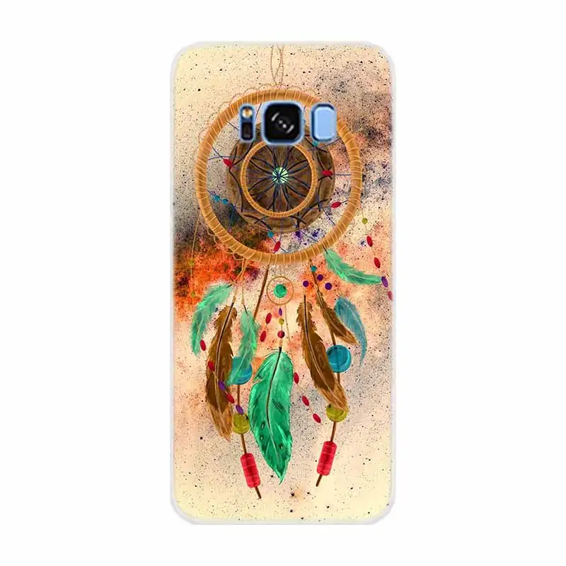 as the picture 02 Ловец снов акварельный Ловец снов чехол для телефона чехол для samsung Galaxy S6 S7 Edge S8 S9 S10 S11 Plus E Note 8 9 10Plus Etui - Цвет: as the picture 02
