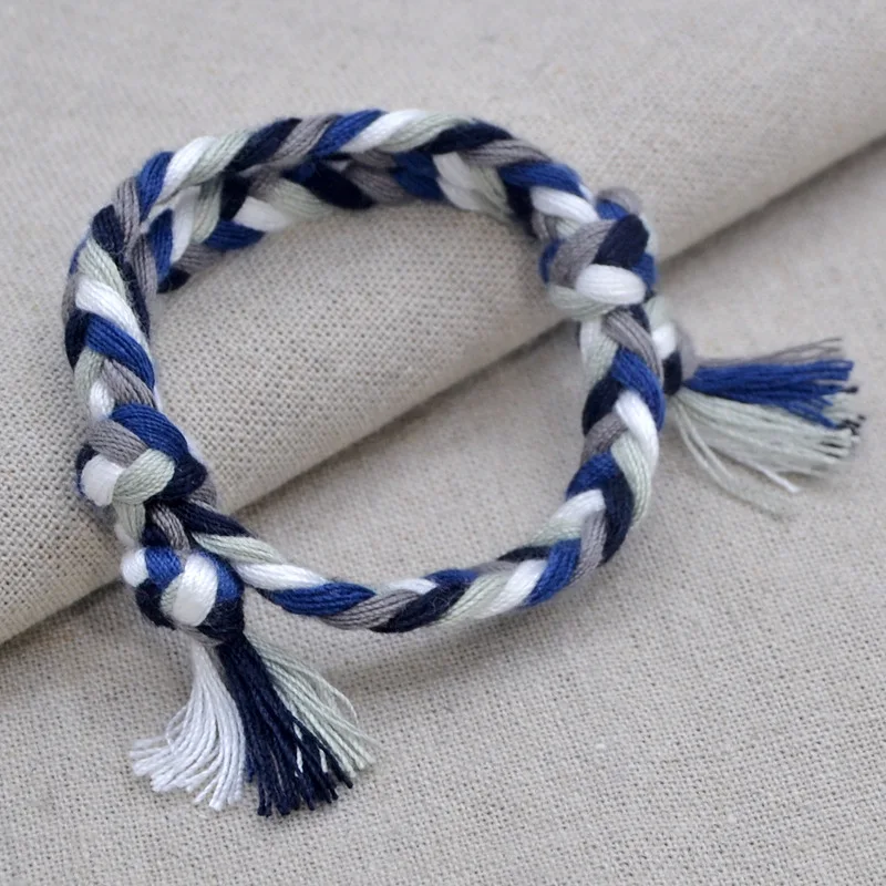

Retro Handmade Cotton Boho String Cord Tassel Woven Bracelets Colorful Pattern Lucky Friendship Charms Bracelet