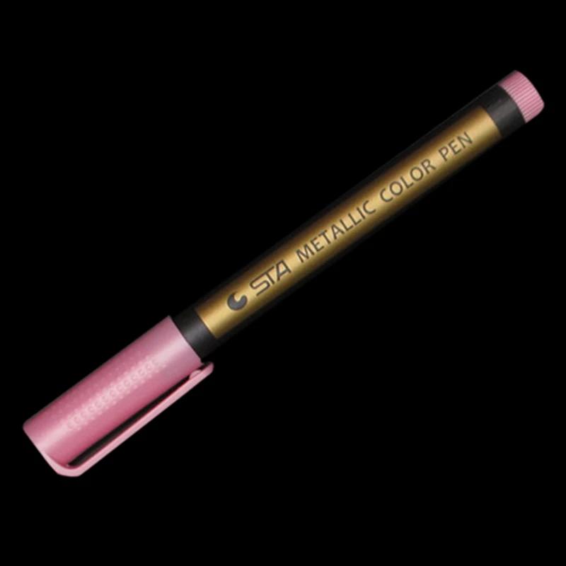 Wholesale Metallic Paint Marker Pens Metallic Glitter Calligraphy Arts DIY 12 Colors Optional For Paper Cardstock Office