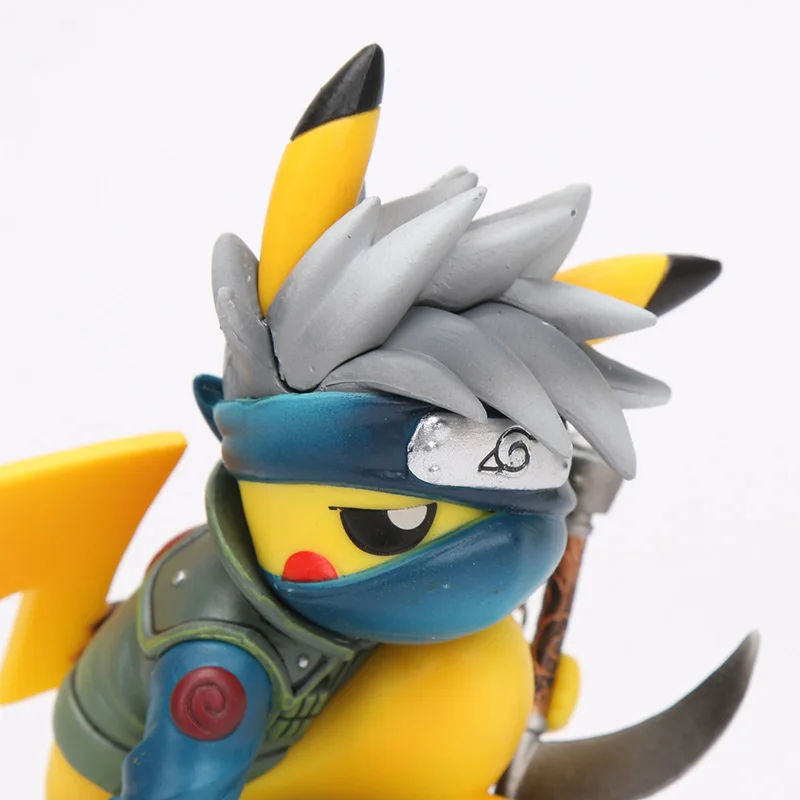 Pikachu kakashi hatake mini pvc ninja action figure naruto shippuden pokemon