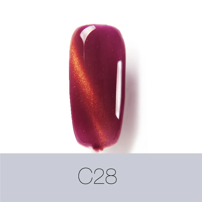 C28 FOCALLURE Гель-лак для кошачьих глаз впитывающие наклейки для ногтей маникюрный дизайн долговечный УФ-гель для ногтей 3D Магнитный кошачий глаз - Цвет: C28