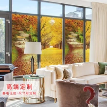 На заказ 3d Трехмерная матовая стеклянная пленка электростатические наклейки полупрозрачные непрозрачные домашние окна без бумаги клейкое окно