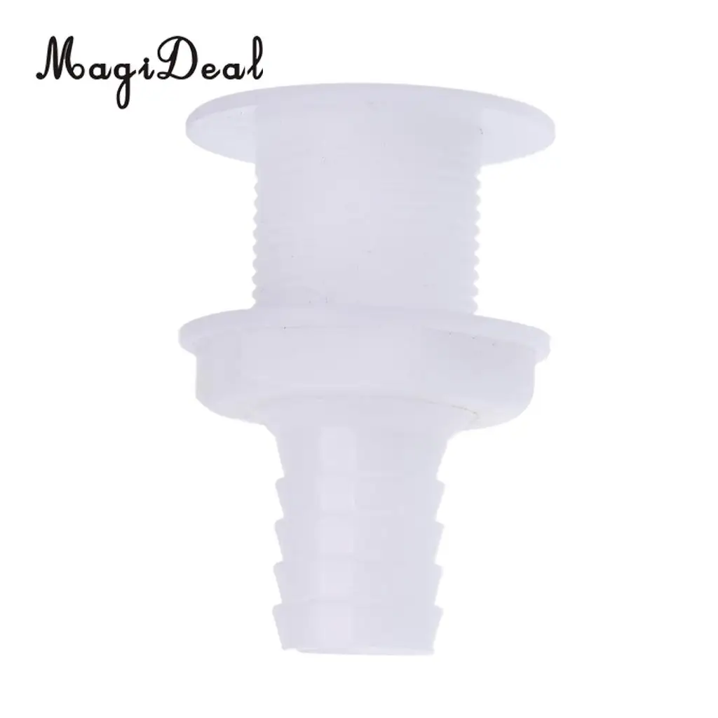MagiDeal 1Inch Durable Plastic Boat Marine Straight Thru-Hull Bilge Pump and Aerator Hose Fitting for Rowing Boat Yacht Access