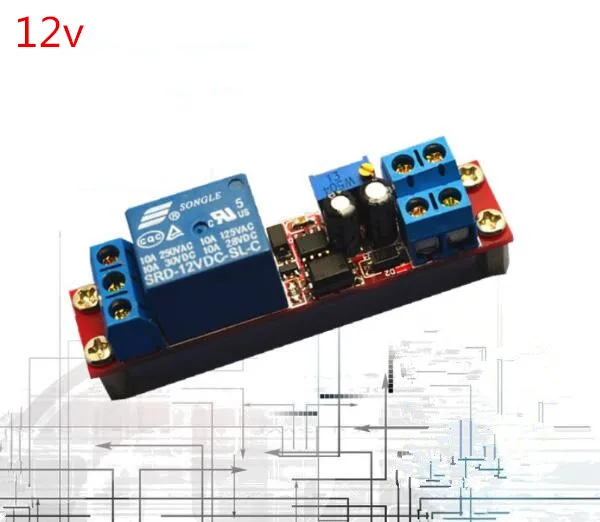 Регулируемый таймер реле с оптроном триггерный релейный модуль реле времени переключатель задержки DC 12 В/5 В для автомобиля пусковой переключатель