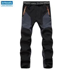 Зимние мягкой оболочки Штаны мужские лыжные брюки мужские большие размеры; из водонепроницаемого материала; зимние сапоги Штаны утолщаются теплый флис для походов Брюки Штаны для занятий сноубордом