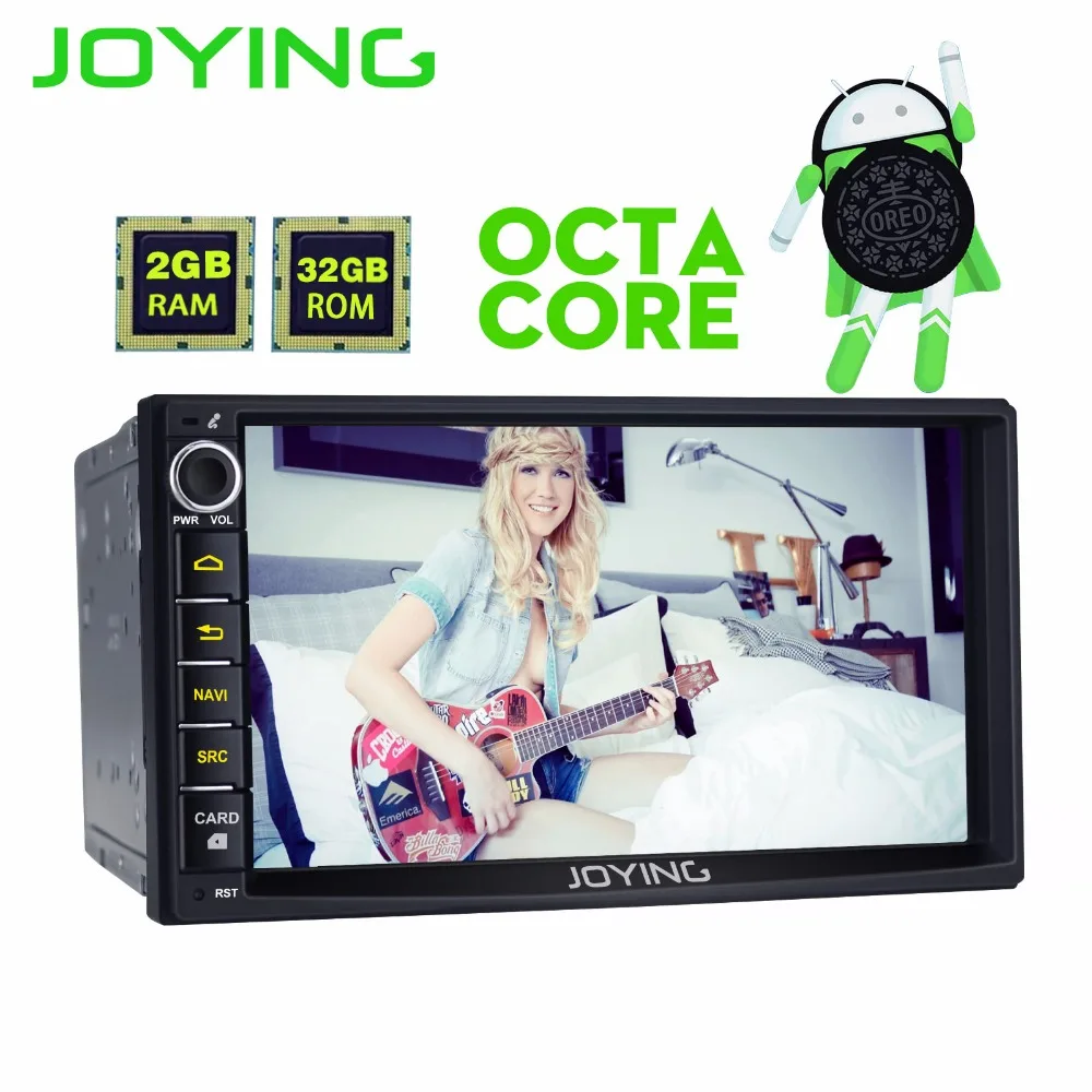 

JOYING 4GB 10.1 inch HD car radio Android 8.1 autoradio recorder Octa Core Android auto DSP Fast Boot Split Screen SWC free OBD