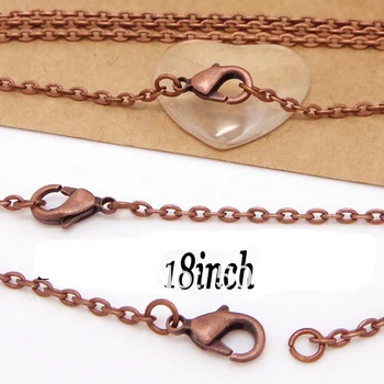 

Free shipping 50pcs 2x3mm Red Color Rolo jewelry chain necklace with lobster clasp for Pendant 18"L