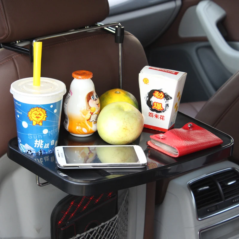 Black Car Laptop Stand Foldable Car Seat Laptop Tray Table Food Holder