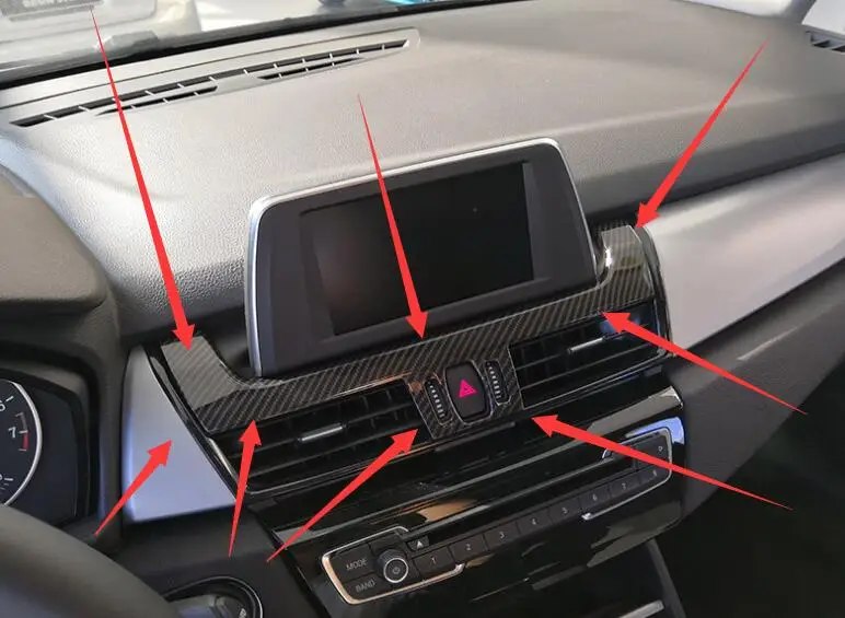 Углеродное волокно стиль для BMW 2 серии Gran Tourer F45 F46 218i 2014-2018 ABS навигационный