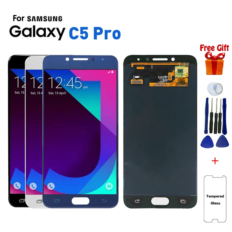 

For Samsung Galaxy C5 Pro C5010 LCD Display With Touch Screen Digitizer Assembly Replacement C5 Pro LCD Screen+Tools
