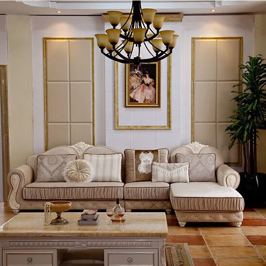 cheap European Style Fabric Sofa Set for small apartmentLiving Room