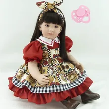 60 см Силиконовая виниловая кукла-Реборн, игрушки для девочек Brinquedos, 24 дюйма, кукла принцессы для малышей, игрушка для дома, подарок на день рождения