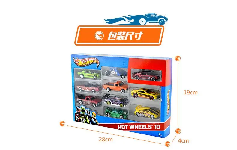 Hot Wheels track ESS BSC 10-Car Pack 1: 64 мини-модель автомобиля детские игрушки для детей Diecast Brinquedos Hotwheels подарок на день рождения 54886