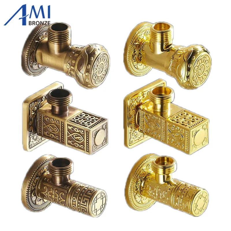 

Antique/Golden Filling Valve Accessories Square Valve Triangle Valve Angle Valve Brass Faucets