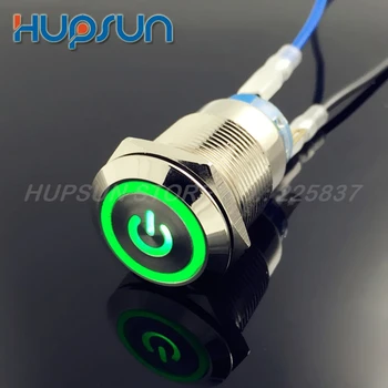 

5pc 5v 12v 19mm metal LED momentary push button lamp switch waterproof start stop button push start button