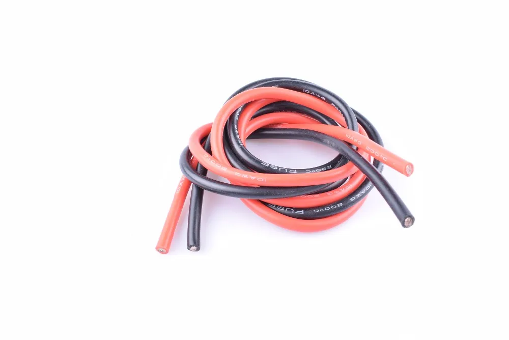 

Hongfuntong-Elec 1 Meter Red Color And 1 Meter Black Color Silicone wire