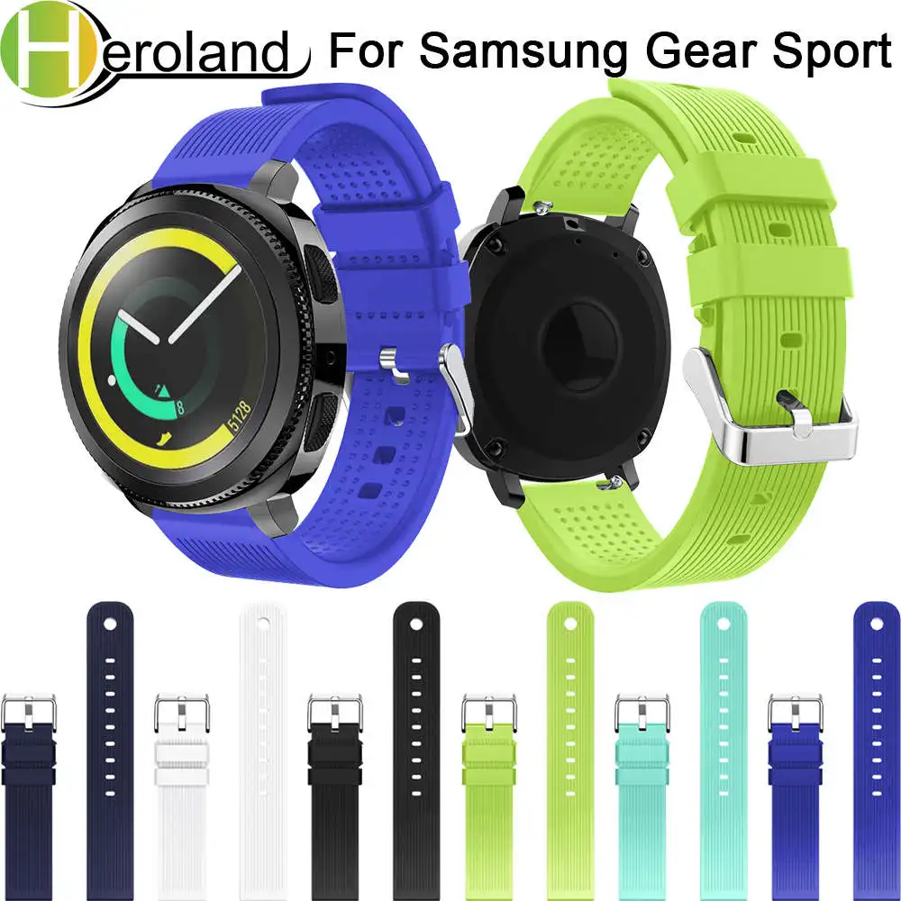 Мягкий силиконовый ремешок для часов Samsung Gear Sport 20 мм сменный S2 классический
