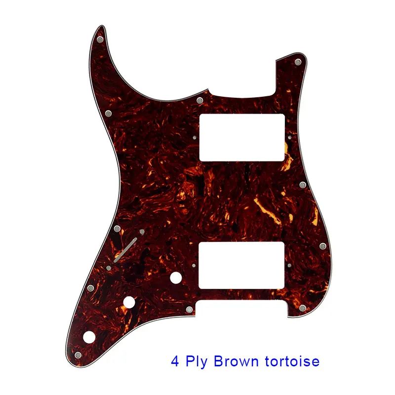 Pleroo аксессуары для гитары pickguards 11 отверстий для левшей США/Мексика стандарт ST HH гитара Stratocaster с PAF Humbucker - Цвет: brown tortoise