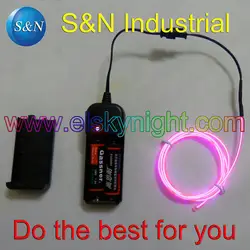 Розовый 1 м эль провода + инвертор со светодиодным индикатором Бесплатная доставка
