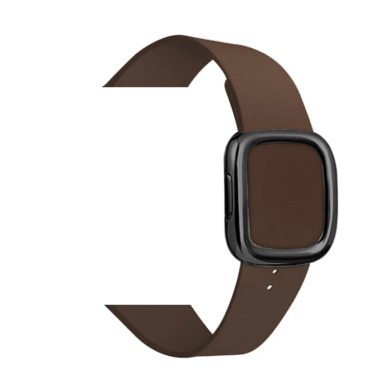 Чехол из натуральной кожи современный стиль ремешок для наручных часов Apple watch, версии 44/40 мм спортивный браслет на запястье, аксессуары для наручных часов iWatch, 4/3/2/1/42 38 м - Цвет ремешка: Brown 2