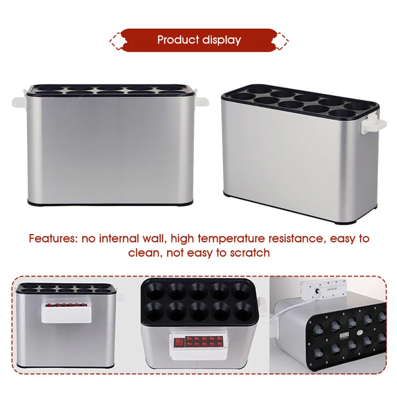 Commercial 10 Tubes Egg Hamburger Hot Dog Roll Maker Electric Automatic Egg Sausage Master Rolls Frying Maker Machine Breakfast Tool (1)