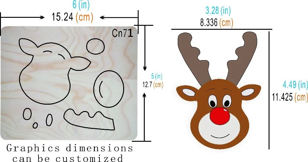 

deer head Wooden die Christmas scrapbook MY